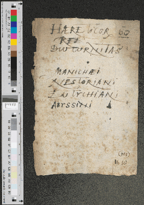 Vorschaubild von II Haereticrum diuturnitas. Manichaei. Nestoriani. Eutychiani. Abyssinii