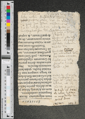 Vorschaubild von [Fragment eines Blatts aus dem Widmungsbrief der Logica Hamburgensis]