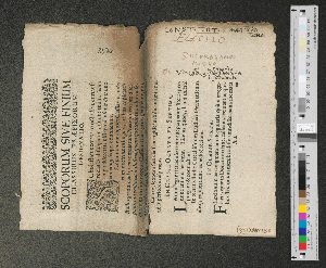 Vorschaubild von [Makuliertes Druckfragment:] Scoporum Sive Finium Classibus Praefixorum Designatio