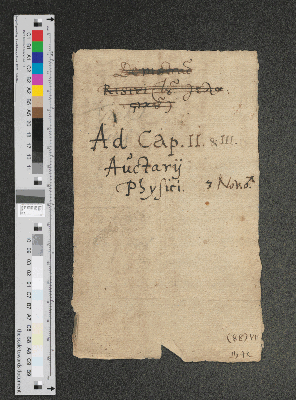 Vorschaubild von II Ad cap. 2. et 3. Auctarii Physicae. Mistio. Forma dirigens