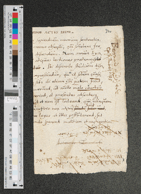 Vorschaubild von [Makulierte Notizen und Fragment einer Schülerübung: Imitatio Scenae P]rimae Actus Primi