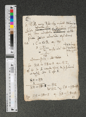 Vorschaubild von Si Cubus minus ... [Notizen zur Lösung von Gleichungen, mit Glyphe (12) und Paginierung]