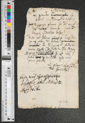 Vorschaubild von [Gestrichene Anschrift eines Briefs, gerichtet an Jungius in Rostock]