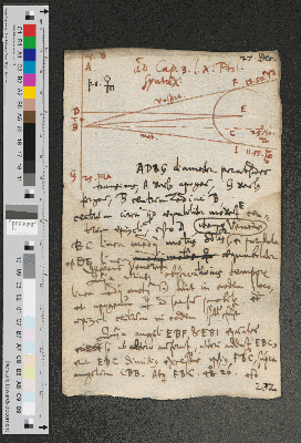 Vorschaubild von Ad cap[ut] 3. l[ibri] XI. Ptol[emaei] syntax[is] [mit Glyphe und Paginierung]
