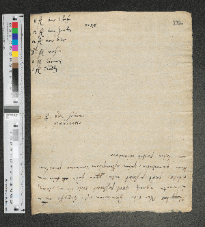 Vorschaubild von [Makulierte Notizen, teils zum Apollonius Saxonicus (?), teils Einkaufsliste, u. a. Bier, Salz]