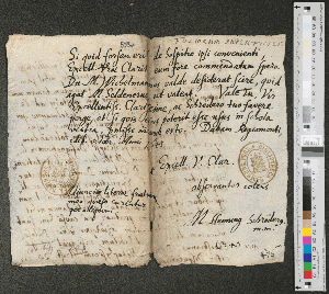 Vorschaubild von [Brief von Henning Schröder an Joachim Jungius (?), Fragment]