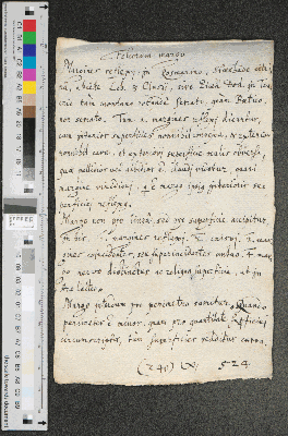 Vorschaubild von Foliorum margo [Notiz als Jungius-Autograf und in zwei Abschriften]