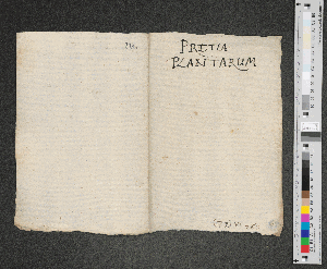 Vorschaubild von [Titel:] Pretia Plantarum