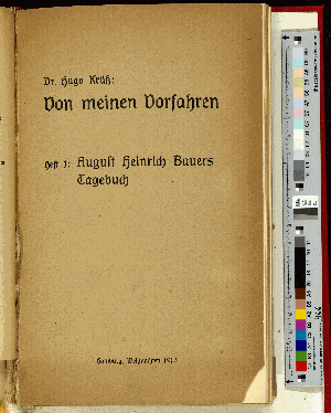 Vorschaubild von August Heinrich Bauers Tagebuch