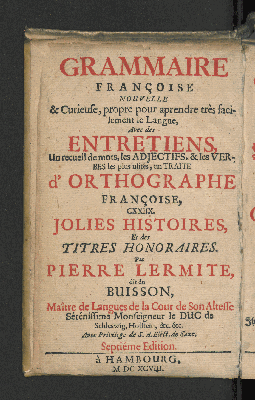 Vorschaubild von Grammaire Françoise Nouvelle & Curieuse, propre pour aprendre très facilement le Langue