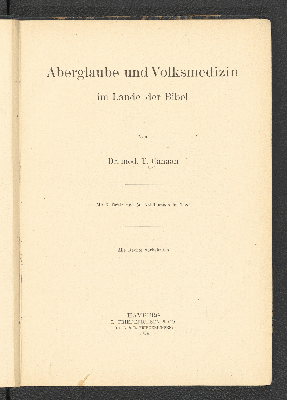 Vorschaubild von Aberglaube und Volksmedizin im Lande der Bibel