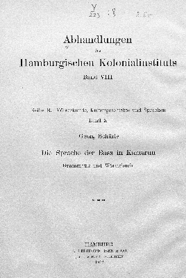 Vorschaubild von Die Sprache der Basa in Kamerun