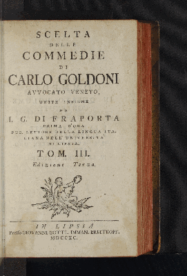 Vorschaubild von [Scelta Delle Commedie Di Carlo Goldoni, Avvocato Veneto]
