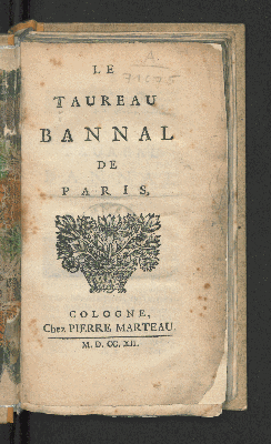 Vorschaubild von Le Taureau Bannal De Paris