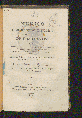 Vorschaubild von México por dentro y fuera bajo el gobierno de los vireyes