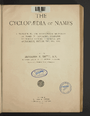 Vorschaubild von The cyclopædia of names
