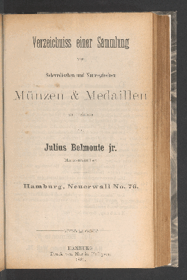 Vorschaubild von Verzeichniss einer Sammlung von schwedischen und norwegischen Münzen & Medaillen