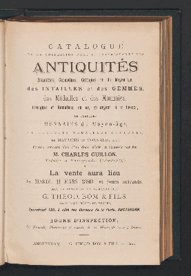 Vorschaubild von [Catalogue du Musée d'antiquités et de monnaies]