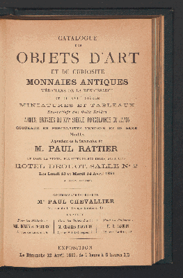 Vorschaubild von [Catalogue du Musée d'antiquités et de monnaies]