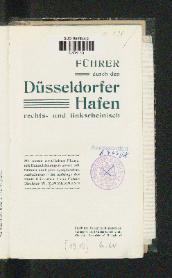 Vorschaubild von Führer durch den Düsseldorfer Hafen, rechts- und linksrheinisch