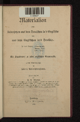 Vorschaubild von Materialien zum Uebersetzen aus dem Deutschen in's Englische und aus dem Englischen in's Deutsche