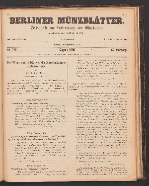 Vorschaubild von [[Berliner Münzblätter]]