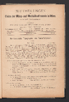 Vorschaubild von [[Mitteilungen des Clubs der Münz- und Medaillenfreunde in Wien]]