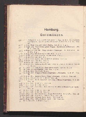 Vorschaubild von [Catalog der Sammlung Hamburgischer Münzen und Medaillen des verstorbenen Herrn C. J. L. Wiebke in Hamburg ; ... 15. Feb. 1898 .]