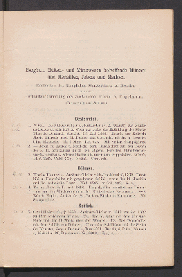 Vorschaubild von [Beschreibung einer Reihe auf Bergbau, Hütten- und Münzwesen bezüglicher Münzen und Medaillen, (Fortsetzung und Schluss) sowie einer Sammlung Sächsischer und sonstiger Münzen und Medaillen, welche die Numismatische Gesellschaft zu Dresden ... vom 25. Oktober 1899 ... versteigern lässt]