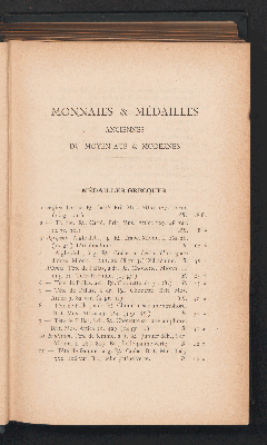 Vorschaubild von [Catalogue de monnaies & médailles anciennes du moyen-age & modernes]