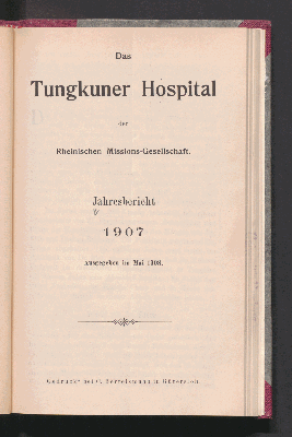 Vorschaubild von [Das Tungkuner Hospital der Rheinischen Missionsgesellschaft]