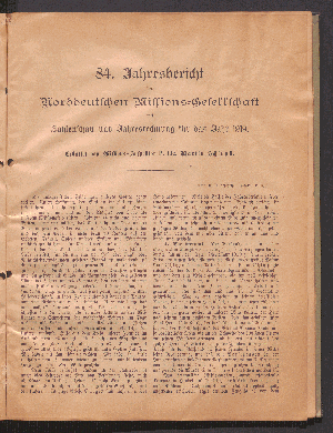 Vorschaubild von 84. Jahresbericht der Norddeutschen Missions-Gesellschaft