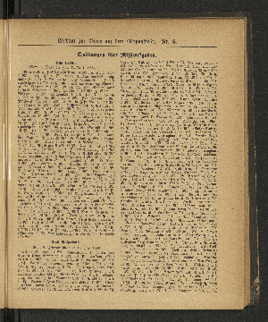Vorschaubild von Beiblatt zur Biene auf dem Missionsfelde. Nr. 6.