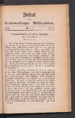 Vorschaubild von Beiblatt. N° 5. Mai.1885