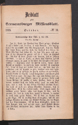 Vorschaubild von Beiblatt. N° 10. October. 1885