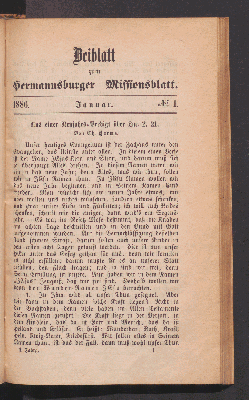 Vorschaubild von Beiblatt. 1886. Januar. N°. 1