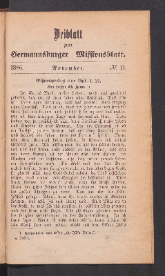 Vorschaubild von Beiblatt. 1886. November. N°. 11