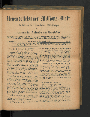 Vorschaubild von 21. August 1911. Nr. 8.