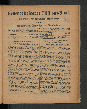 Vorschaubild von 24. November 1917. Nr. 11.