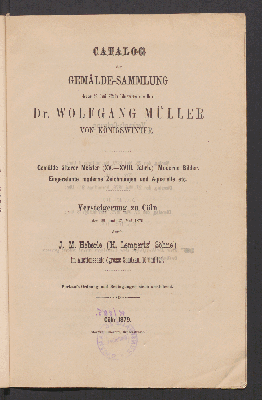 Vorschaubild von Gemälde -Slg. W. Müller, Konigswinter