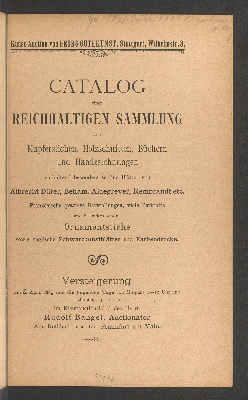 Vorschaubild von Slg. von Kupferst., Holzschn., Büchern etc.
