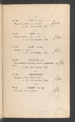 Vorschaubild von [Notice des prix et des acquéreurs des tableaux anciens et modernes de l'école hollandaise... de la collection de feu monsieur A.W.C. baron van Nagell van Ampsen ... , vendue à la Haye, le 5 septembre 1851]