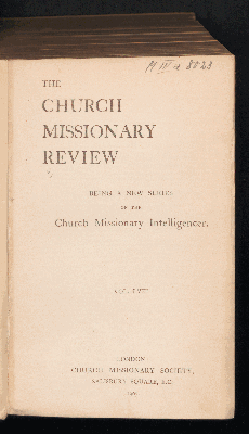 Vorschaubild von [Church missionary review]