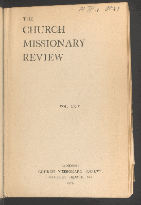 Vorschaubild von [Church missionary review]