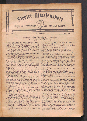 Vorschaubild von 7. Heft. 40. Jahrgang. April 1913