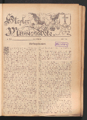 Vorschaubild von 9. Heft. 41. Jahrgang. Juni 1914