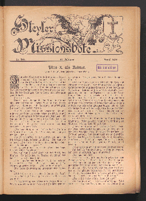 Vorschaubild von 11. Heft. 41. Jahrgang. August 1914