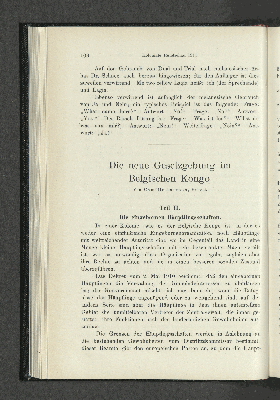 Vorschaubild von Die neue Gesetzgebung im Belgischen Kongo. Von Camille Janssen, Brüssel.