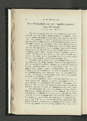 Vorschaubild von Der Fortschritt in der Landwirtschaft von Südwest.