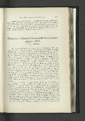 Vorschaubild von Wirtschaftliche und finanzielle Rundschau August 1913.